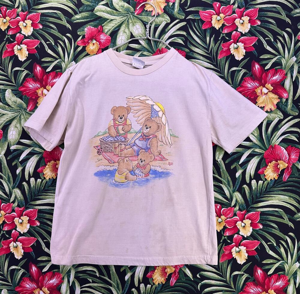 Vintage Beach Side Picnic Bears Tshirt Size Large